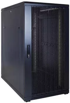 DSIT Serverschrank 19" 22 HE 600x1200mm perforierte Frontt&uuml;r schwarz (DS6222PP)