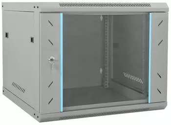 vidaXL Netzwerkschrank 9U 19" wandmontiert, grau, Stahl, 60x60x50cm (IP20)