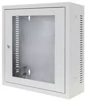 DSIT 3HE Wandschrank Wei&szlig; Glast&uuml;r 185mm tief | Traglast 60 kg