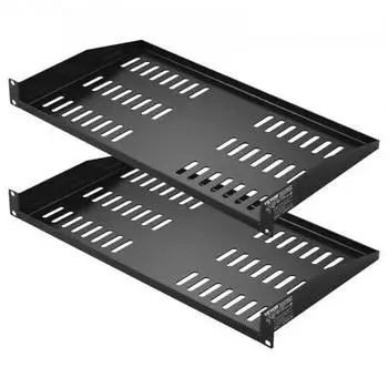 VEVOR Server-Rack-Ablage 1U, 254mm tief, 22,68kg Tragkraft, bel&uuml;ftet (2er-Pack)
