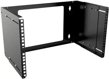 Lanview Wandmontiertes Regal 19" 6U, verstellbare Tiefe, schwarz (RAR210BL)