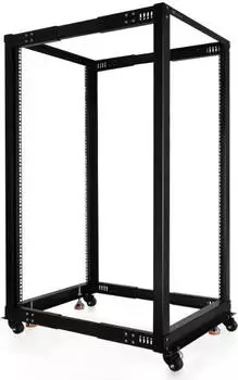 Alphacool GHE ES 19" Open Frame Serverrack 25HE, Stahl, schwarz (13738)