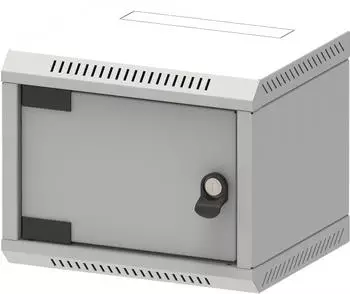 TRI 10"-Wandschrank 4HE, mit Vollblecht&uuml;r, lichtgrau (RBA-04-CS3-CAX-C1)