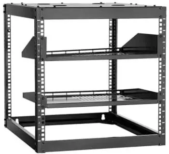 VEVOR Open Frame Netzwerk-Rack 10U, 585mm Tiefe, Wand-/Standmontage (KFSJJHS10UW2AL07C001V0)