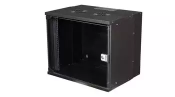 Equip Eco Mount 19" Wandgeh&auml;use 9HE, Flatpack, Sicherheitsglast&uuml;r, IP20, RAL 9005, 400mm tief (EWM-09-5440-B)