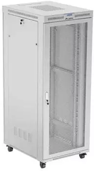 Lanberg 19" Rackschrank 42HE, LCD, freistehend, Flat Pack, Gitternetzt&uuml;r, IP20, RAL 7035, 1000mm tief (FF01-8042-23SL)