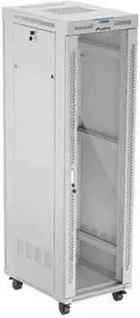Lanberg 19" Rackschrank 42HE, LCD, freistehend, Flat Pack, V2, Glast&uuml;r, IP20, RAL 7035, 600mm tief (FF01-6842-12SL)