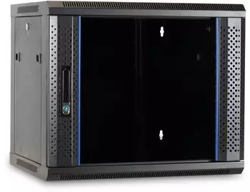 DSIT 15" Serverschrank 9HE, Leerschrank, Wandmontage, Sicherheitsglast&uuml;r, IP20, schwarz, 450mm tief (DS6409)