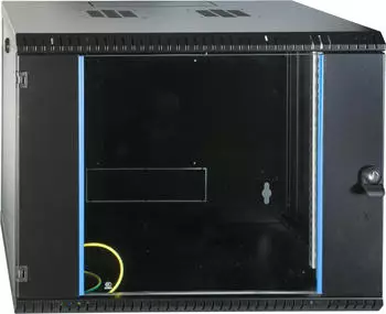 EFB Elektronik 19" Wandgeh&auml;use 6HE, 1-teilig, fest, vormontiert, eigenbel&uuml;ftet, Sicherheitsglast&uuml;r, IP20, RAL 9005, 600mm tief (691706VTS.60)