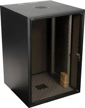 EFB Elektronik OFFICE 19" Netzwerkschrank 18HE, vormontiert, eigenbel&uuml;ftet, Sicherheitsglast&uuml;r, IP20, schallged&auml;mmt, RAL 9005, 800mm tief (OFF-1868TS.V1RW-AK)