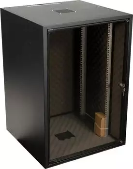 EFB Elektronik OFFICE 19" Netzwerkschrank 18HE, vormontiert, eigenbel&uuml;ftet, Sicherheitsglast&uuml;r, IP20, schallged&auml;mmt, RAL 7035, 600mm tief (OFF-1866GR.V1RW-AK)