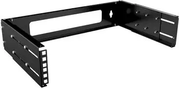 Lanview by Logon 19" Open Frame Rack 2HE, Wandmontage, tiefenverstellbar, schwarz, 350mm tief (RAR200BLW128317236)