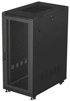 Lanberg 19" Standschrank 27U 600x1000 perforierte T&uuml;r schwarz (FF01-6027-23B)