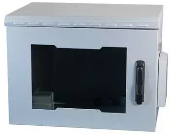 EFB-Elektronik Wandgeh&auml;use 19" 9HE, Tiefe 600mm, IP55, Glast&uuml;r (691709IP55.2G)