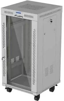 Lanberg 19" 22U 600x600 freisteh. LCD Glast&uuml;r V2(FlatPack)gr