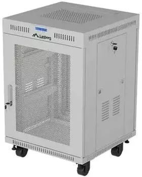 Lanberg 19-Zoll-Serverschrank 15 HE 600x800 mm grau perforiert LCD zerlegt