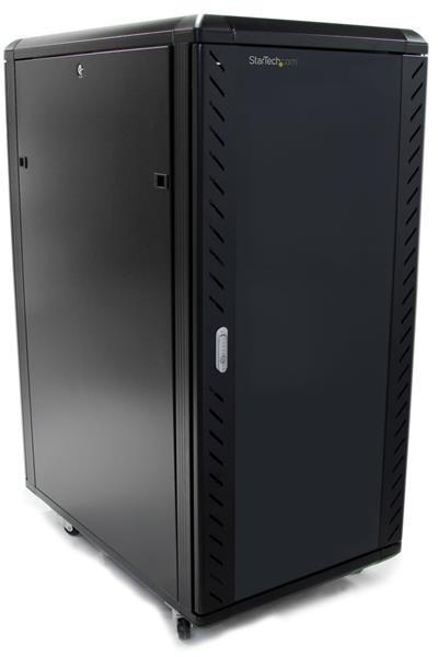 StarTech 25HE Zerlegbares Server Rack/ -Schrank mit Rollen schwarz