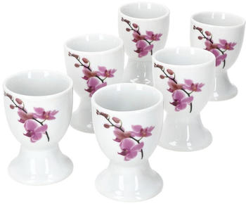 Van Well Kyoto Eierbecher 6er Set lilafarbene Orchideen