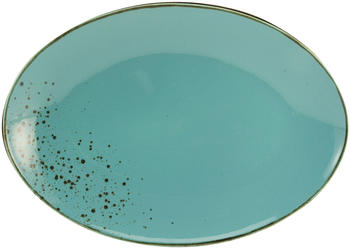 CreaTable Nature Collection Platte oval Wasserblau (35 cm)