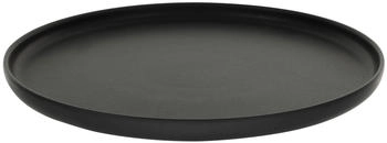 CreaTable 4er Set Platte Uno Ø 33 cm Steinzeug Schwarz