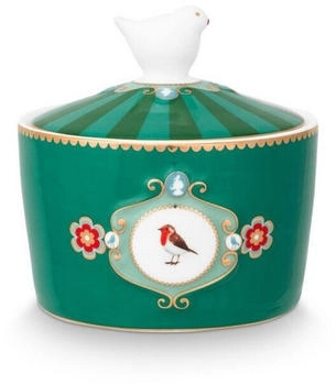 PiP Studio Zuckerdose ?Love Birds", Medallion, emerald-grün, 300ml