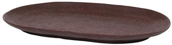 Broste Copenhagen Shape Puce Brown mit Struktur Platte 29,5x18,5cm