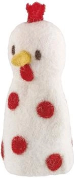 Cilio Eierwärmer LANA Küken aus Schafwolle Weiß/Rot (470581)