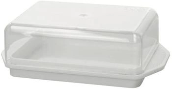 Rechberger Butterdose Kunststoff transparent/weiß