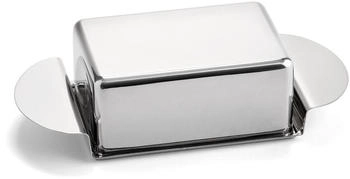 Weis Butterdose mit Griffen aus Edelstahl Silber (14281)
