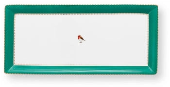 PiP Studio Kuchenplatte rechteckig ?Love Birds", emerald-grün, 33.3x15.5cm