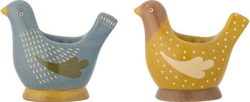Bloomingville Birdy Eierbecher 2er Pack Blue-yellow
