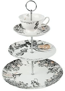 Creative Tops 3 stöckige Etagere ALICE IN WONDERLAND H. 38cm D. 27cm Porzellan