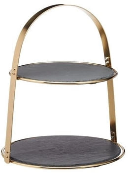 Creative Tops Etagere Artesà mit Bogenrahmen H. 29,5cm D. 25cm Metall + Schiefer KitchenCraft