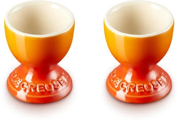 Le Creuset Eierbecher im 2er-Set mit Standfuß in ofenrot