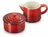 Le Creuset Zucker- & Milchset Signature in kirschrot