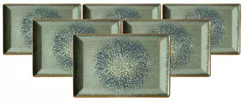 Ritzenhoff & Breker Servierplatte 20 x 30cm 6er Set Verde gr&uuml;n