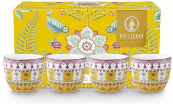 PiP Studio STUDIO Lily&Lotus Moon Delight Yellow Eierbecher 4cm Set4