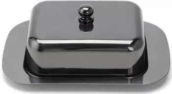 Echtwerk Butterdoe aus Edelstahl 18,5x12,2x7,0 cm Schwarz