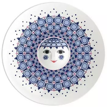 Bj&oslash;rn Wiinblad Olga Platte &Oslash;33 cm Blau Blau