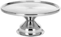 Spetebo - Edelstahl Tortenst&auml;nder Mit Fu&szlig; - 33 Cm - Metall Servierplatte F&uuml;r