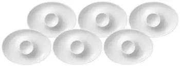 Villeroy & Boch Royal Eierbecher mit Ablage, 6er Set, 12,5 x 11,3 cm, Premium Bone Porzellan, Wei&szlig;