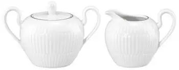 Seltmann Weiden Amina Milch- & Zucker-Set 2-teilig (klein) Wei&szlig; mit Goldrand