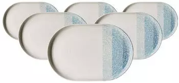 Ritzenhoff & Breker Servierplatte 20 x 30cm 6er Set Trio blau