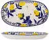 Bloomingville Servierplatte Steingut Maxima Blue Handdekoriert Blue
