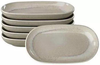 Villeroy & Boch like. by Perlemor Sand Servierplatte 23 x 12,4 cm 6er Set