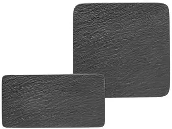 Villeroy & Boch Manufacture Rock Servierplatten Set 2-teilig schwarz