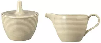 Seltmann Weiden Beat Sandbeige Zuckerdose + Milchkännchen 2 tlg. Set