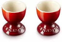Le Creuset 79064000600000, Le Creuset 2er-Set Eierbecher Kirschrot Steinzeug