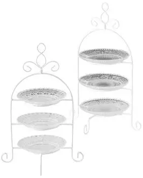 Boltze Etagere Madita 3 Ebenen Glas H 37cm Ø 23cm