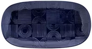 Maxwell & Williams Arc Servierplatte rechteckig 33x18cm Keramik Indigoblau (DR0451)